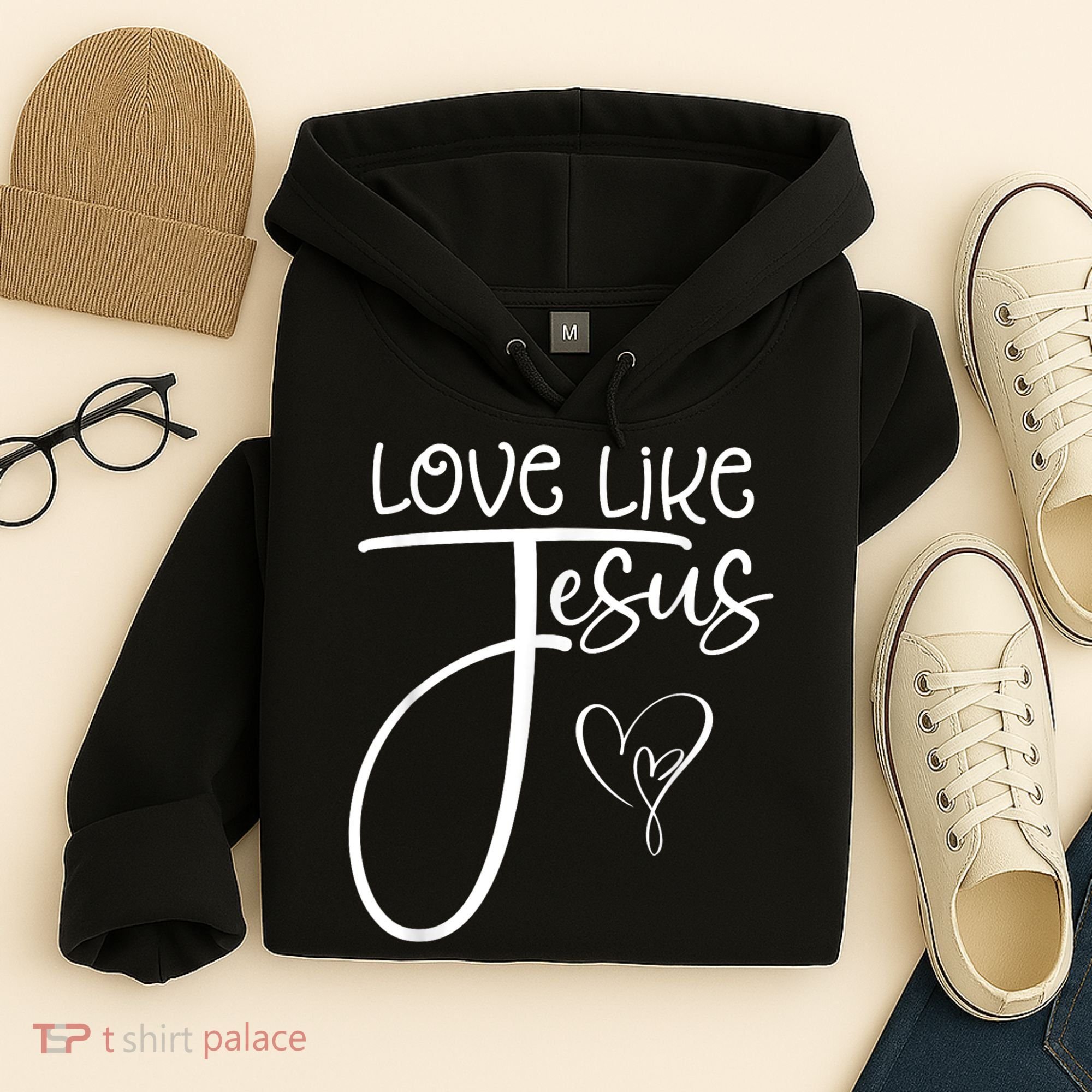 Trendy Christian Religious Love Like Jesus Hoodie