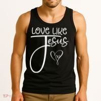 Trendy Christian Religious Love Like Jesus Tank Top thumb 3