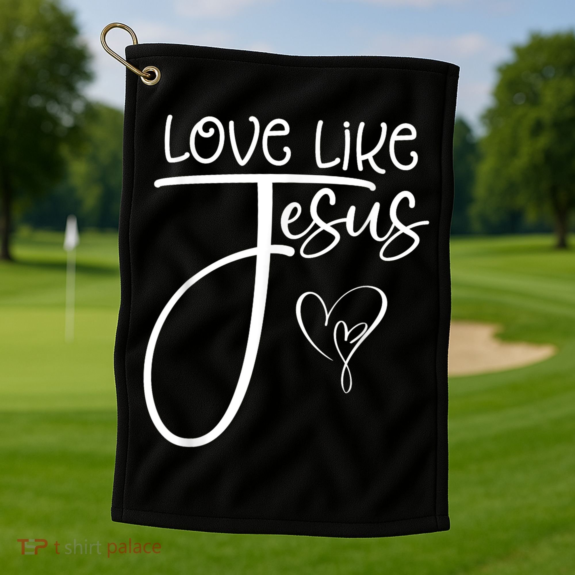 Trendy Christian Religious Love Like Jesus Golf Towel