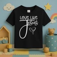 Trendy Christian Religious Love Like Jesus Toddler T-Shirt thumb 3