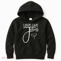Trendy Christian Religious Love Like Jesus Kids Hoodie thumb 0