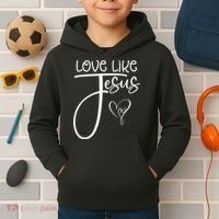 Trendy Christian Religious Love Like Jesus Kids Hoodie thumb 2