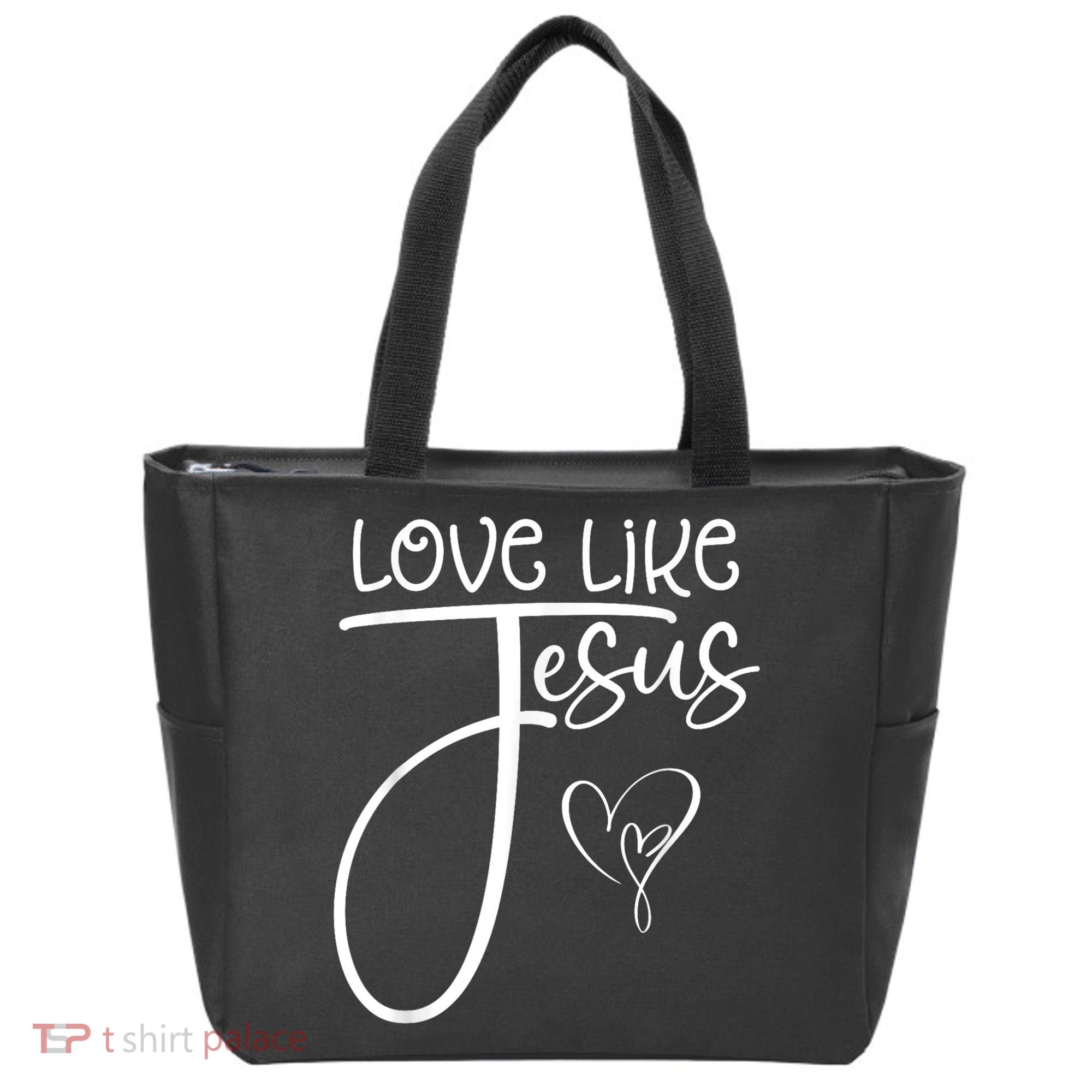 Trendy Christian Religious Love Like Jesus Tote Bag