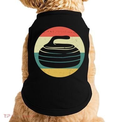 Team Curling Retro Sunset Sport Doggie Tank