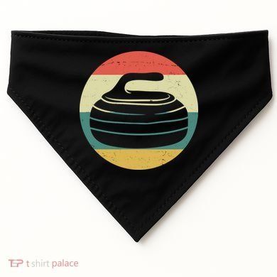 Team Curling Retro Sunset Sport USA-Made Doggie Bandana