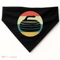 Team Curling Retro Sunset Sport USA-Made Doggie Bandana thumb 0