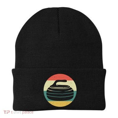 Team Curling Retro Sunset Sport Beanie