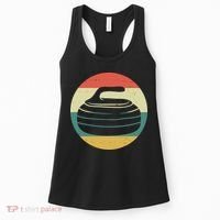 Team Curling Retro Sunset Sport Women's Tank Top thumb 0