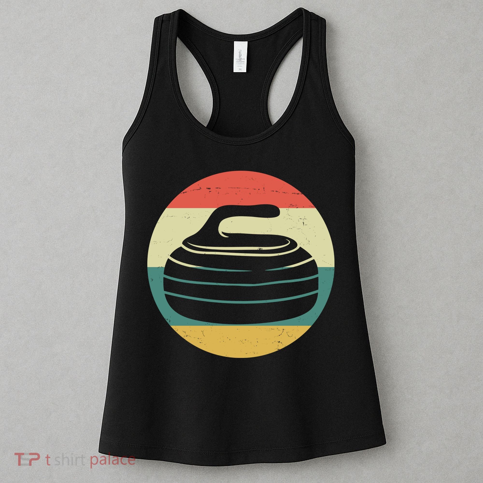 Team Curling Retro Sunset Sport Women's Tank Top