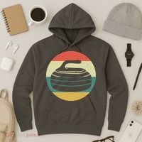 Team Curling Retro Sunset Sport Hoodie thumb 3