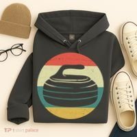 Team Curling Retro Sunset Sport Hoodie thumb 4