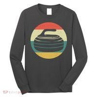 Team Curling Retro Sunset Sport Long Sleeve Shirt thumb 0