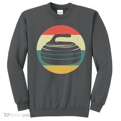 Team Curling Retro Sunset Sport Sweatshirt