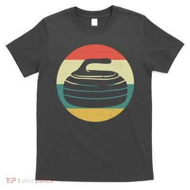 Team Curling Retro Sunset Sport T-Shirt