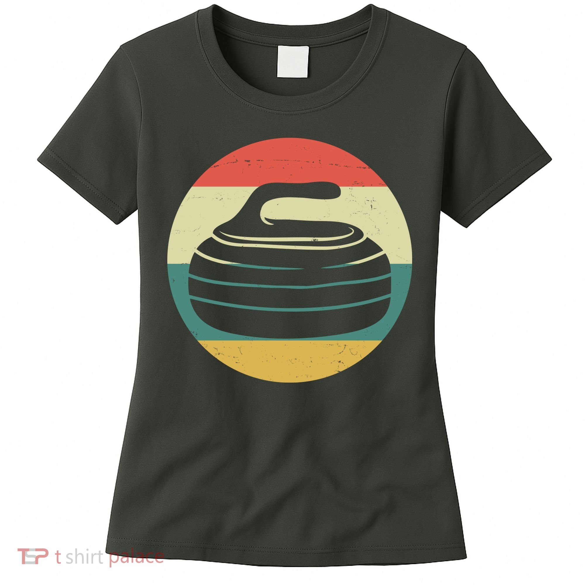 Team Curling Retro Sunset Sport Women's T-Shirt