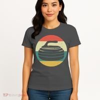 Team Curling Retro Sunset Sport Women's T-Shirt thumb 4