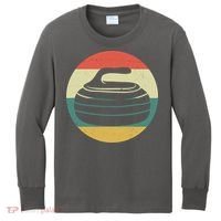 Team Curling Retro Sunset Sport Kids Long Sleeve Shirt thumb 0