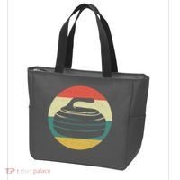 Team Curling Retro Sunset Sport Tote Bag thumb 3