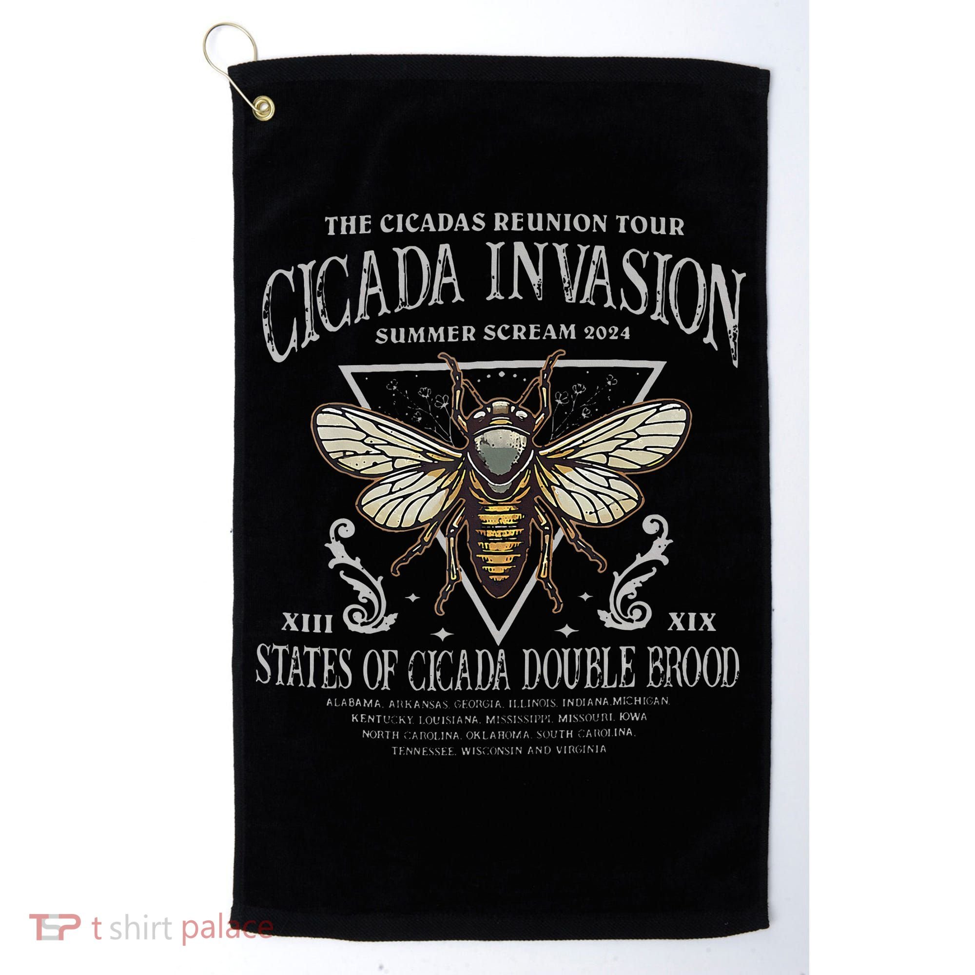 The Cicadas Reunion Cicada Nature Lover Summer 2024 Golf Towel