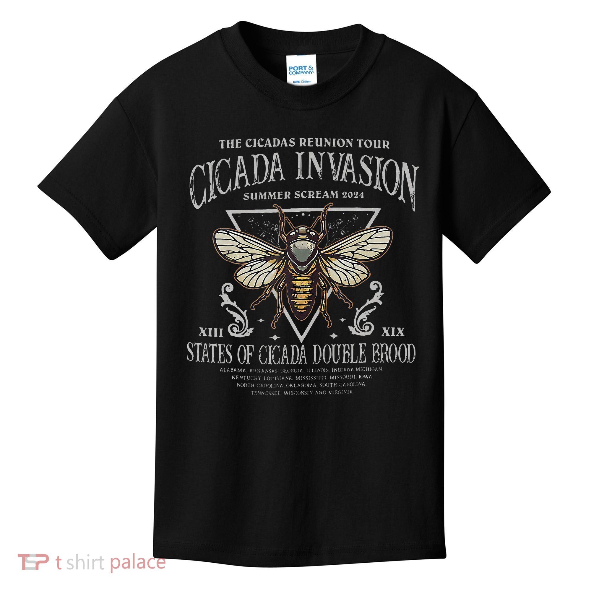The Cicadas Reunion Cicada Nature Lover Summer 2024 Kids T-Shirt