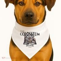The Colosseum Rome Italy USA-Made Doggie Bandana thumb 1