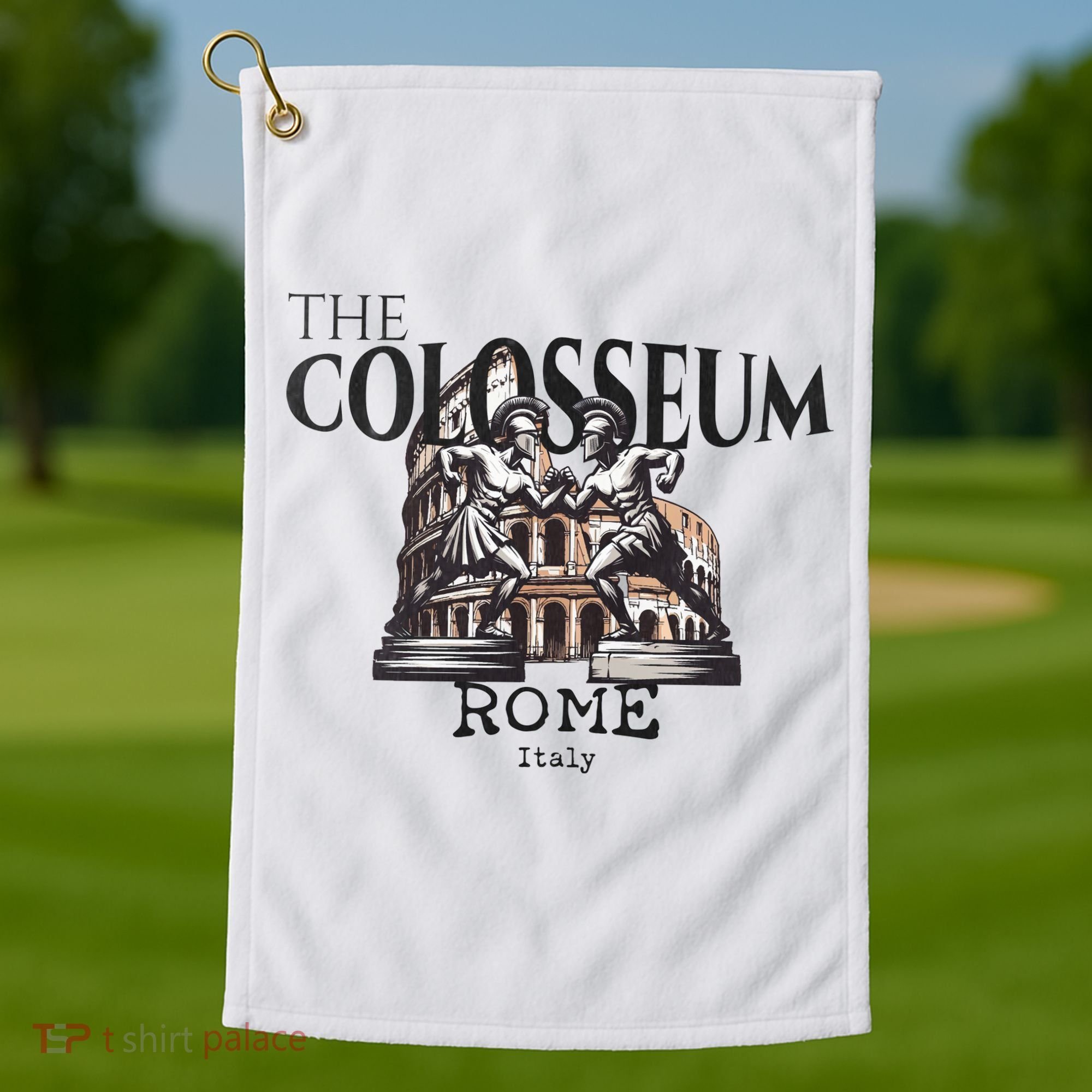 The Colosseum Rome Italy Golf Towel