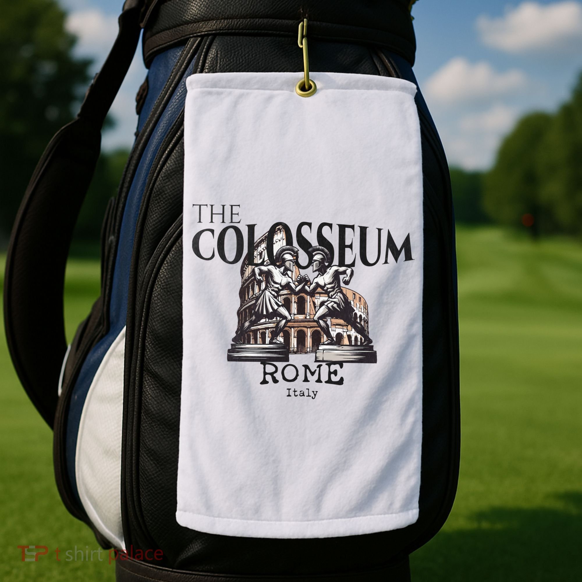 The Colosseum Rome Italy Golf Towel