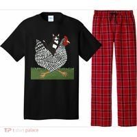 Tuxedo Cat Riding A Chicken Gift Pajama Set thumb 0