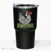 Tuxedo Cat Riding A Chicken Gift Tumbler thumb 0