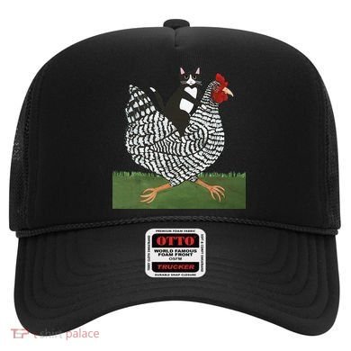 Tuxedo Cat Riding A Chicken Gift Hat