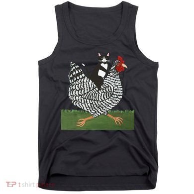 Tuxedo Cat Riding A Chicken Gift Tank Top