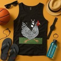 Tuxedo Cat Riding A Chicken Gift Tank Top thumb 4
