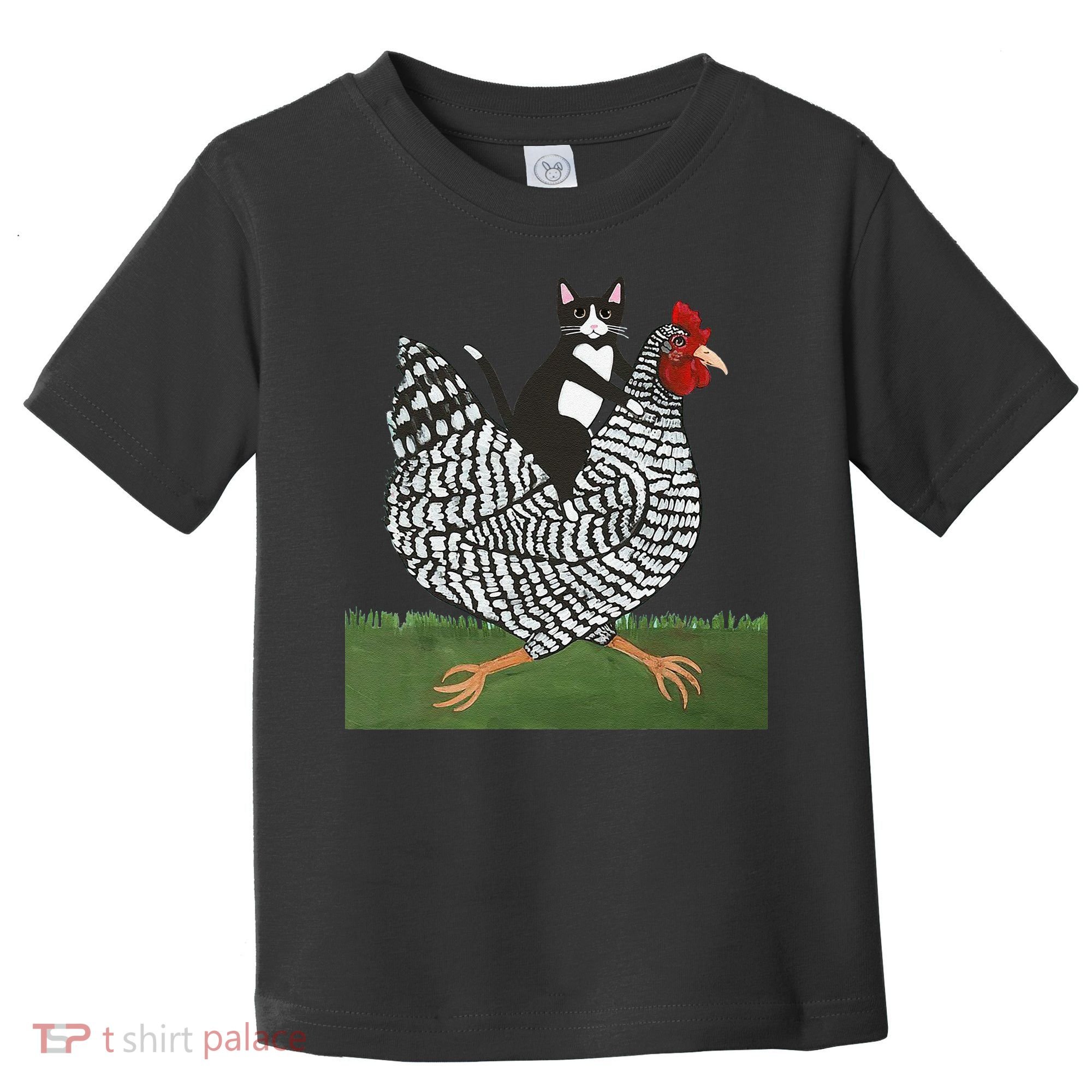 Tuxedo Cat Riding A Chicken Gift Toddler T-Shirt