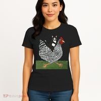 Tuxedo Cat Riding A Chicken Gift Women's T-Shirt thumb 4