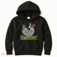 Tuxedo Cat Riding A Chicken Gift Kids Hoodie thumb 0