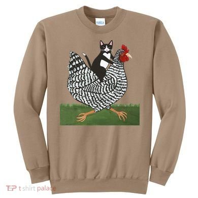 Tuxedo Cat Riding A Chicken Gift Sweatshirt