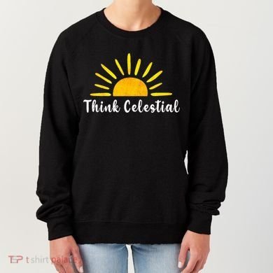 Think Celestial Retro Sunshine Quoes Women's Sweatshirt