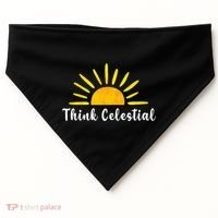Think Celestial Retro Sunshine Quoes USA-Made Doggie Bandana thumb 0