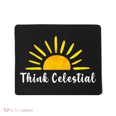 Think Celestial Retro Sunshine Quoes Mousepad