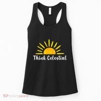 Think Celestial Retro Sunshine Quoes Women's Tank Top thumb 0