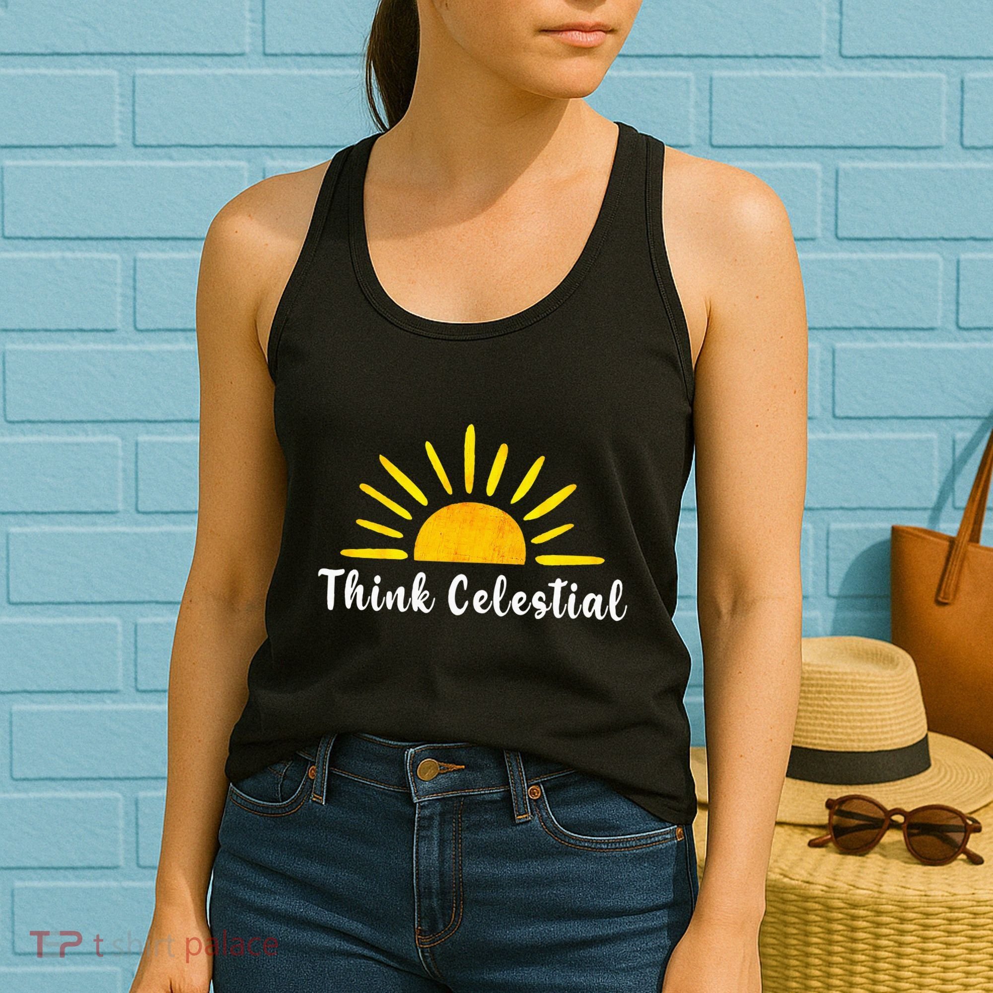 Think Celestial Retro Sunshine Quoes Women's Tank Top