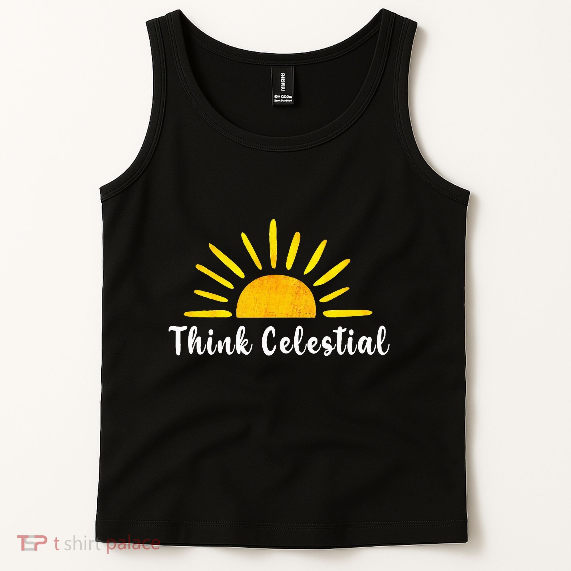 Think Celestial Retro Sunshine Quoes Tank Top