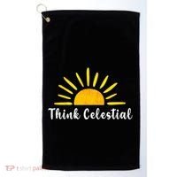 Think Celestial Retro Sunshine Quoes Golf Towel thumb 0
