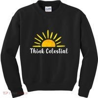 Think Celestial Retro Sunshine Quoes Kids Sweatshirt thumb 0