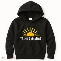 Think Celestial Retro Sunshine Quoes Kids Hoodie thumb 0