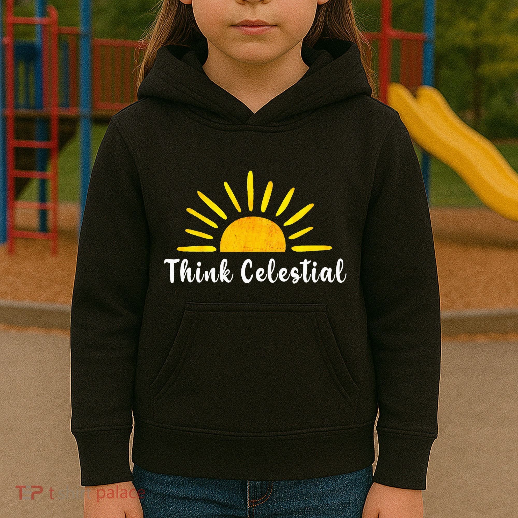 Think Celestial Retro Sunshine Quoes Kids Hoodie