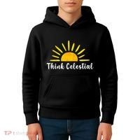 Think Celestial Retro Sunshine Quoes Kids Hoodie thumb 4