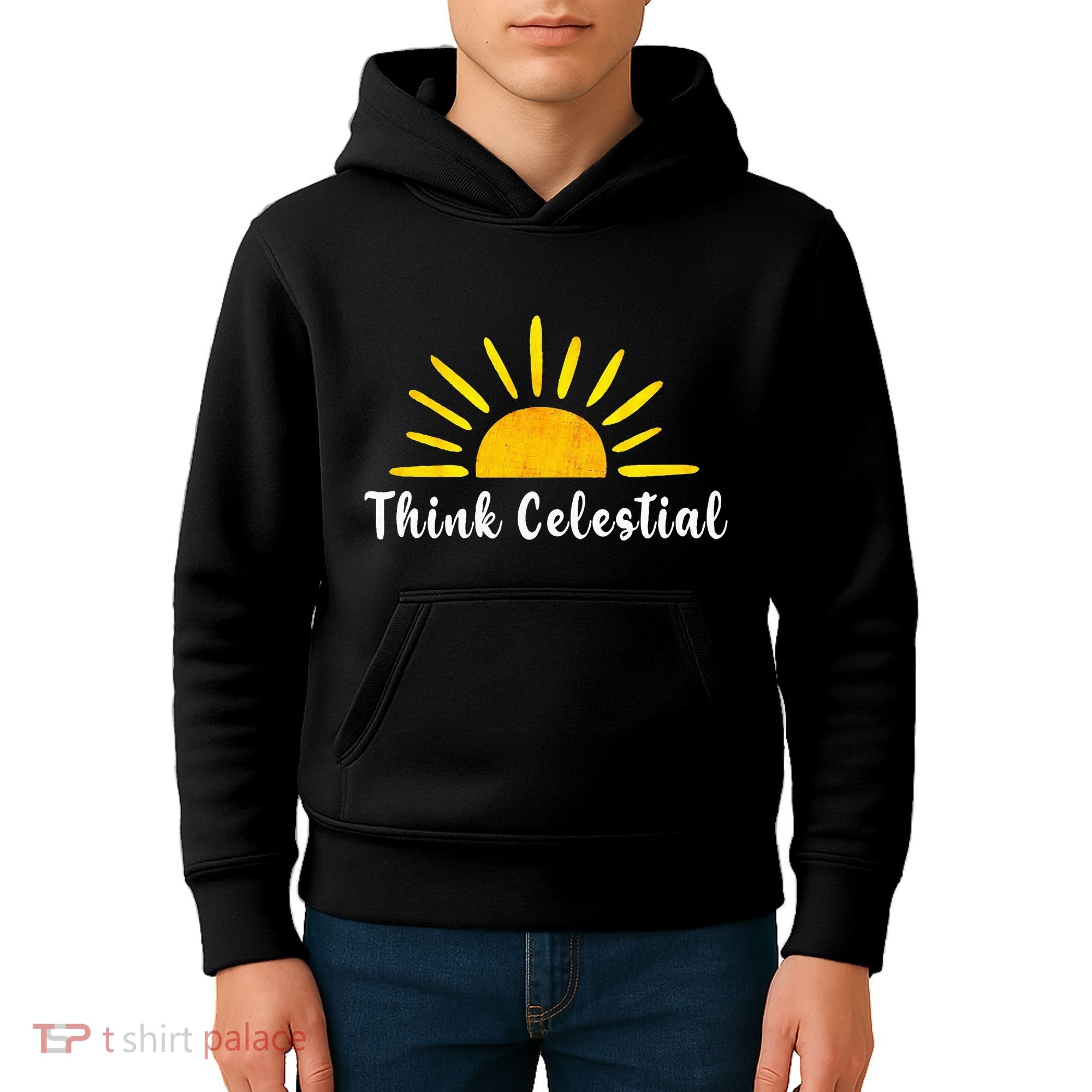 Think Celestial Retro Sunshine Quoes Kids Hoodie