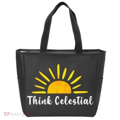 Think Celestial Retro Sunshine Quoes Tote Bag