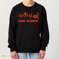 Thanksgiving Chief Resident Heartbeat Stethoscope Doctor Gift Women's Sweatshirt thumb 0